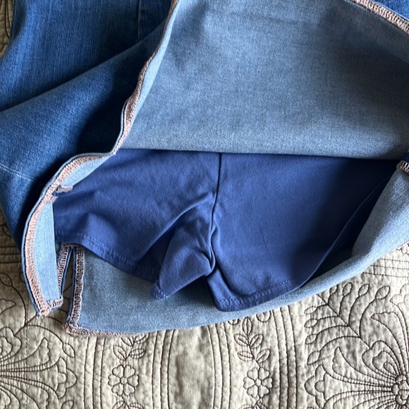 AE Next Level High Waisted Denim Skort - Picture 8 of 8